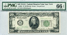미국 1934년 20달러 PMG 66등급